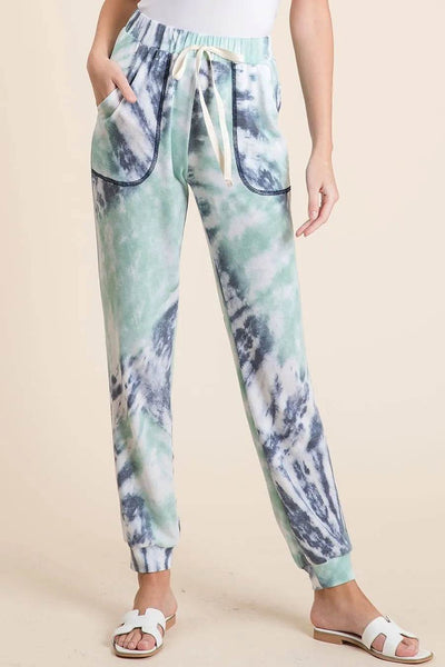 Tie Dye French Terry Casual Sweat Pants - Ebony's Shopping