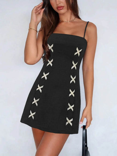 Contrast Mini Cami Dress - Ebony's Shopping