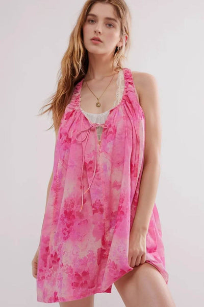 Printed Sleeveless Summer Mini Dress - Ebony's Shopping