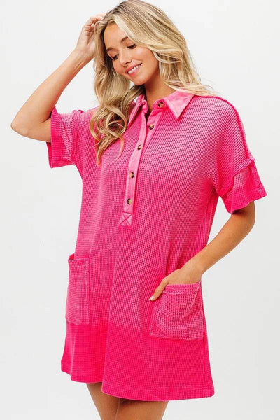 BiBi Dip Dye Mineral Washed Knit Dress - Ebony's Shopping