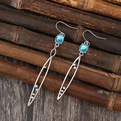 Alloy Rhinestone Asymmetric Earrings - Ebony's Shopping