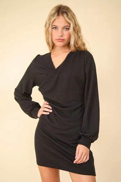 VERY J Ruched Detail Bodycon Mini Dress - Ebony's Shopping