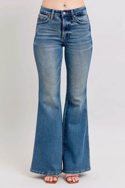 Judy Blue MR Tummy Control Vintage Wash Jeans - Ebony's Shopping