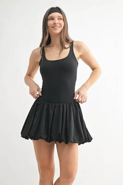 MONO B Bubble Active Mini Dress - Ebony's Shopping