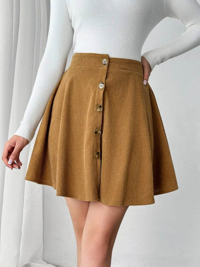 Buttoned Mini Skirt - Ebony's Shopping