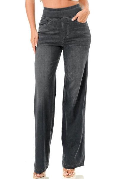 Ultra Soft Flare Baggy Jeans - Ebony's Shopping