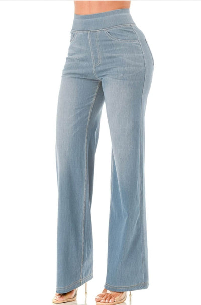 Ultra Soft Flare Baggy Jeans - Ebony's Shopping