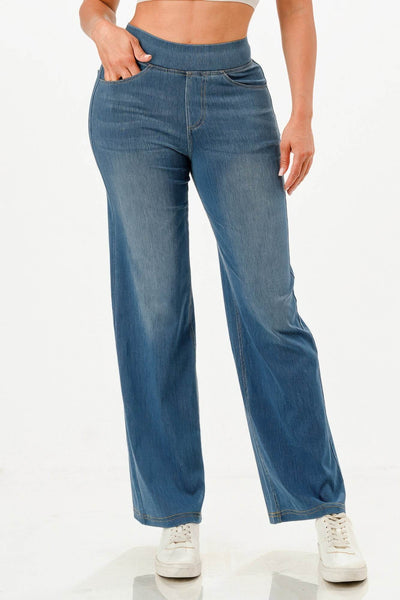 Ultra Soft Flare Baggy Jeans - Ebony's Shopping