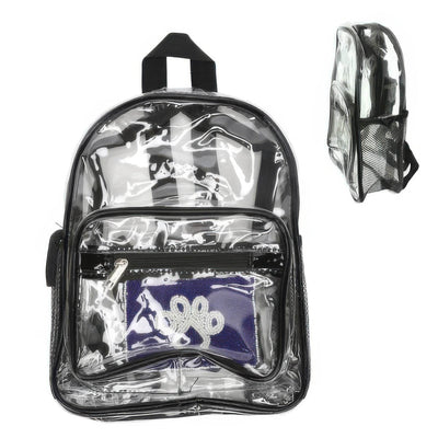Clear Transparent Stadium Approved Backpack - Ebony's Shopping