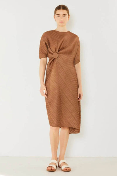 Marina West Swim Pleated Dolman Sleeve Dress - Ebony's Shopping