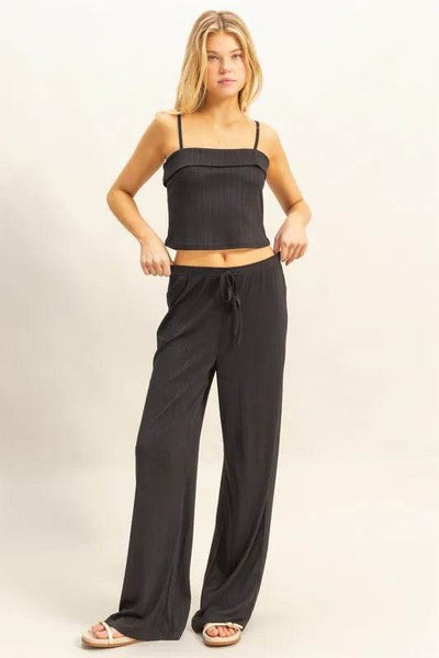 HYFVE Rib Knit Cami Top and Pants Set - Ebony's Shopping