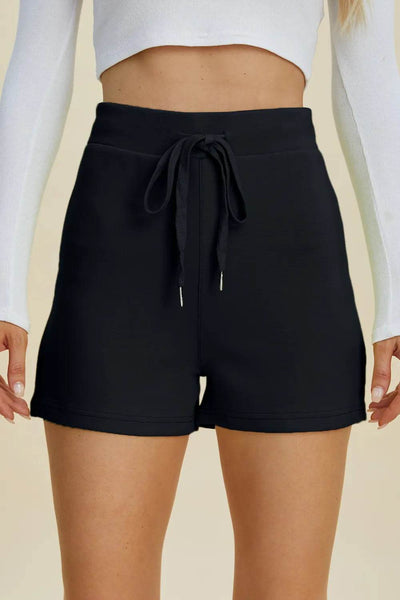 Basic Bae Full Size Air Scuba Drawstring High Waist Shorts - Ebony's Shopping