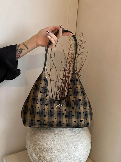 Bow Moon Shape Shoulder Bag - Ebony's Shopping