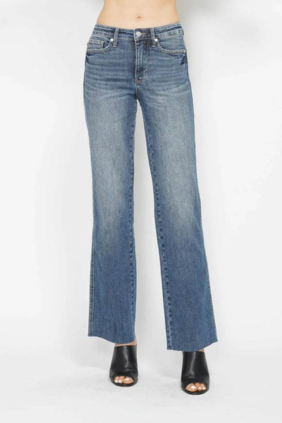 Judy Blue Full Size Tummy Control Straight Jeans - Ebony's Shopping
