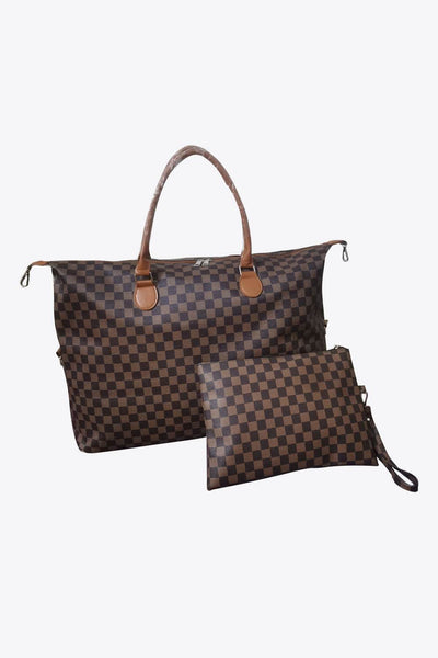 Checkered Two-Piece Bag Set - Ebony's Shopping