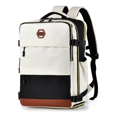 Color Block Multi-Pockets Backpack Bag - Ebony's Shopping