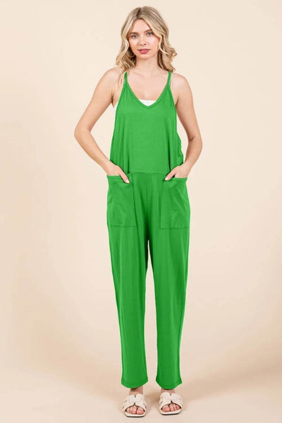 Culture Code Full Size Sleeveless Jumpsuit with Pockets - Ebony's Shopping