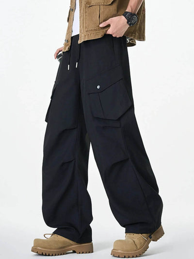 Men's Plus Size Loose Fit Cargo Combat Pants - Ebony's Shopping