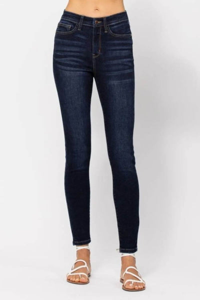 Judy Blue Full Size High Waist Handsand Skinny Jeans - Ebony's Shopping