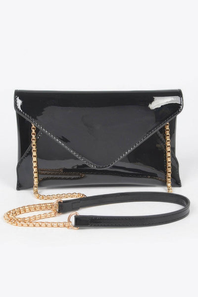 Enamel Envelope Clutch - Ebony's Shopping
