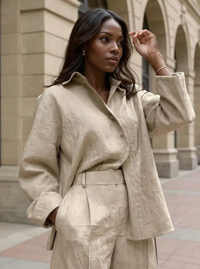 Button Up Long Sleeve Shirt - Ebony's Shopping