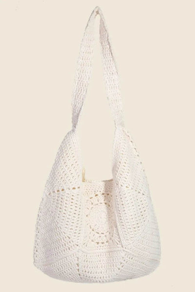 Fame Braided Panels Hobo Shoulder Tote Bag - Ebony's Shopping