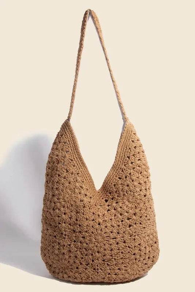 Fame Soft Intricate Braided Tote Bag - Ebony's Shopping