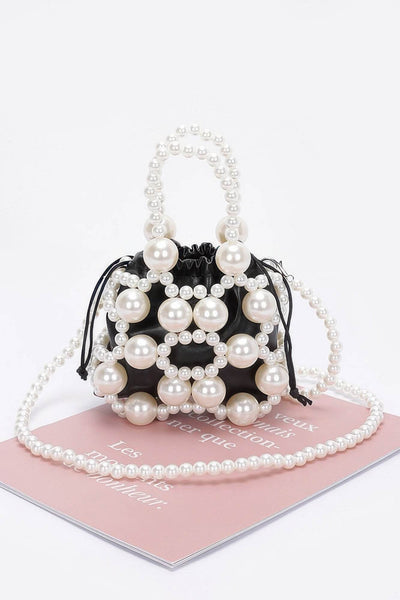 Faux Pearl Party Clutch W/pouch - Ebony's Shopping