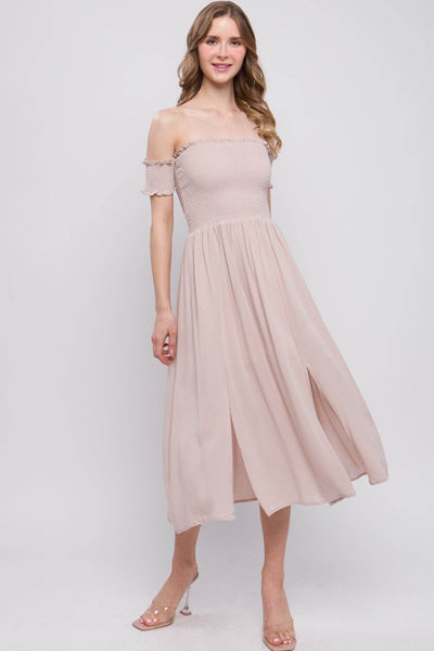 Flowy Off The Shoulder Dress - Ebony's Shopping