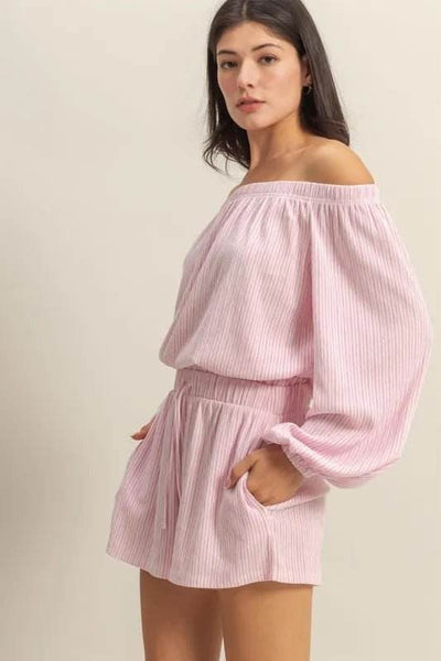 HYFVE Off Shoulder Top and Shorts Set - Ebony's Shopping