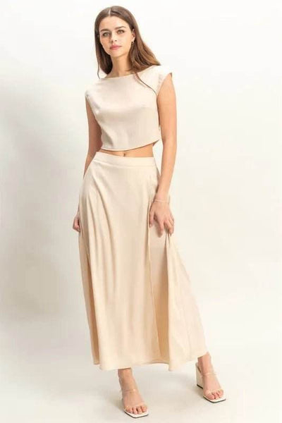 HYFVE Sleeveless Top and Maxi Skirt Set - Ebony's Shopping