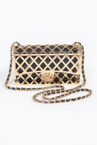 Metal Clutch W/ Pouch - Ebony's Shopping