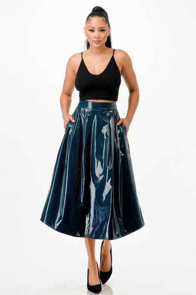 Midi Skirt With Pockets - Ebony's Shopping