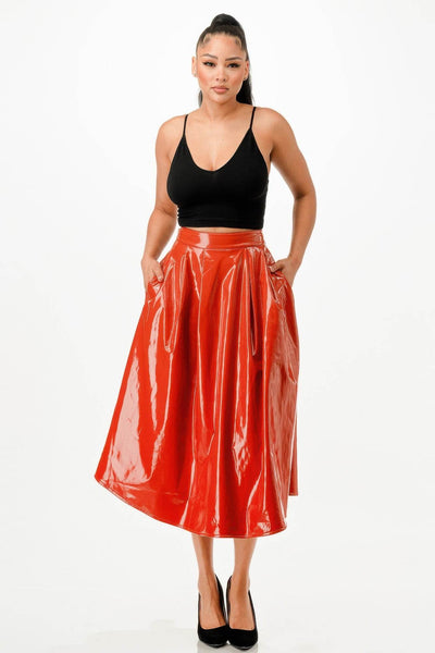 Midi Skirt With Pockets - Ebony's Shopping