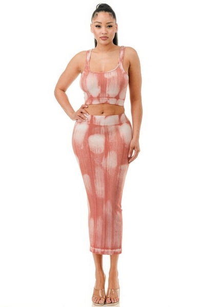 Mineral Wash Skirt Set - Ebony's Shopping