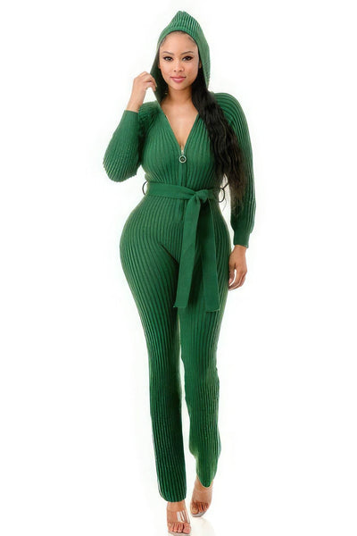 Monroe Hooded Jumpsuit - Ebony's Shopping