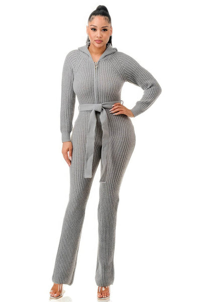 Monroe Hooded Jumpsuit - Ebony's Shopping