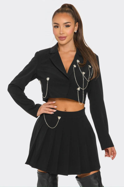 Pleated Skirt Set - Ebony's Shopping