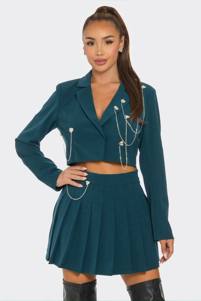 Pleated Skirt Set - Ebony's Shopping