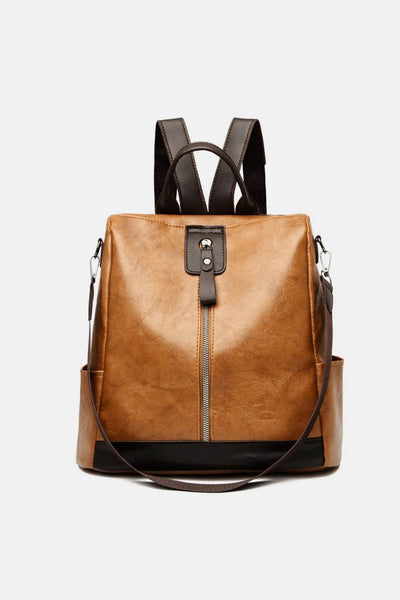 PU Leather Backpack Bag - Ebony's Shopping