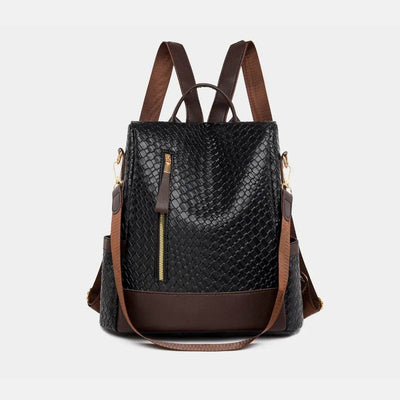 PU Leather Backpack Bag - Ebony's Shopping