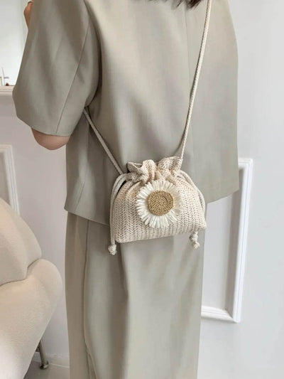 Sunflower Drawstring Bucket Bag - Ebony's Shopping