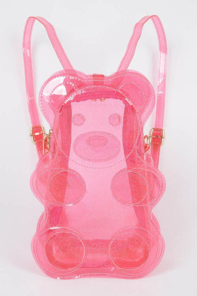 Transparent Teddy Bear Backpack - Ebony's Shopping