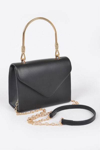 Vegan Metal Handle Bag - Ebony's Shopping