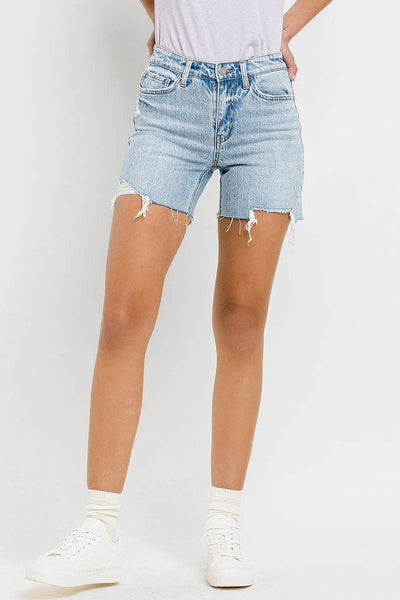 Vervet by Flying Monkey High Rise Denim Shorts - Ebony's Shopping