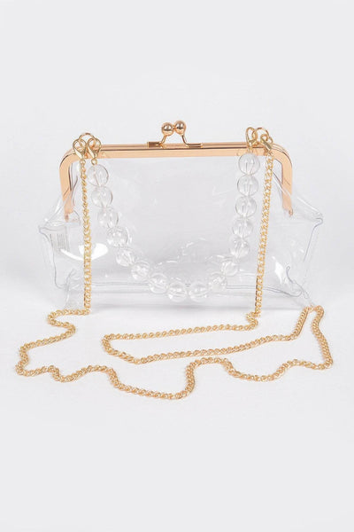 Vintage Clasp Pvc Clutch - Ebony's Shopping