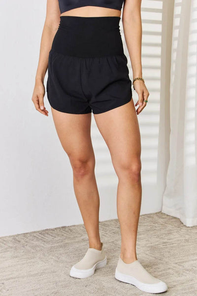 Zenana Full Size High Waist Tummy Control Shorts - Ebony's Shopping